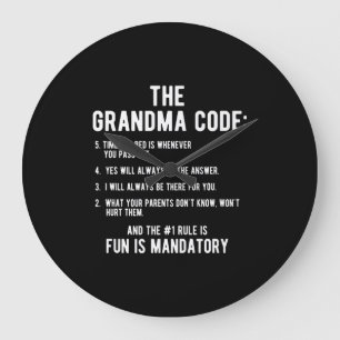 The Grandma Code   Fun Is Mandatory Large Clock