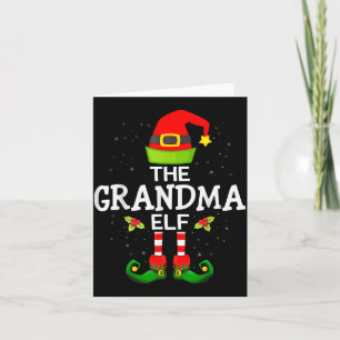 The Grandma Elf Christmas Family Matching Pajama Card