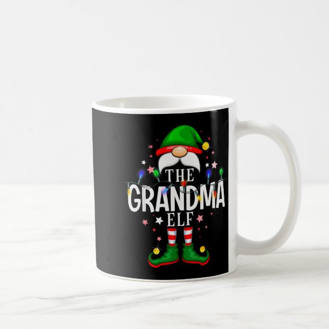 The Grandma Elf Christmas Family Pajama Party  Coffee Mug (Right)
