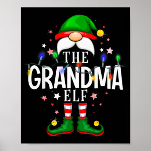 The Grandma Elf Christmas Family Pajama Party  Poster