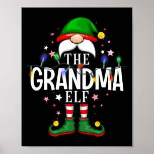 The Grandma Elf Christmas Family Pajama Party  Poster