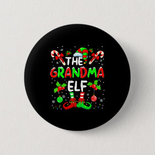The Grandma Elf Costume Pajamas Pjs Christmas Xmas 6 Cm Round Badge