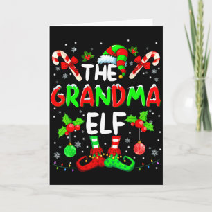 The Grandma Elf Costume Pajamas Pjs Christmas Xmas Card