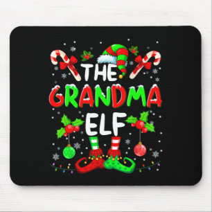 The Grandma Elf Costume Pajamas Pjs Christmas Xmas Mouse Mat
