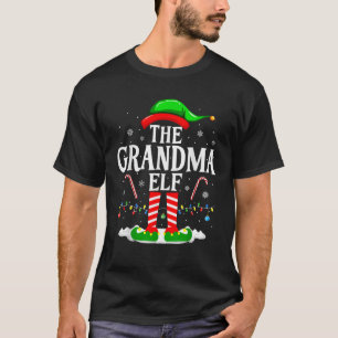 The Grandma Elf Funny Xmas Elf Matching Family Chr T-Shirt