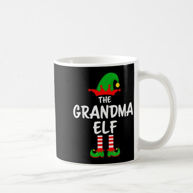 The Grandma Elf Matching Family Christmas  Coffee Mug (Right)