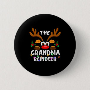 The Grandma Reindeer Christmas Men Women  6 Cm Round Badge