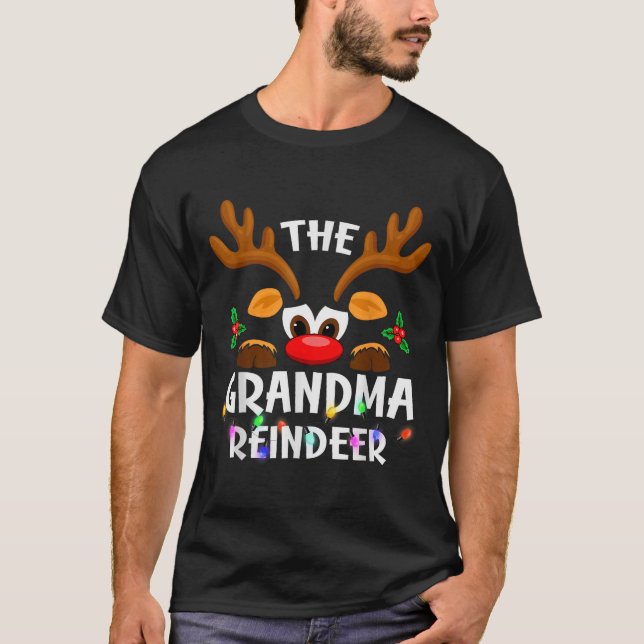 The Grandma Reindeer Christmas Men Women  T-Shirt (Front)