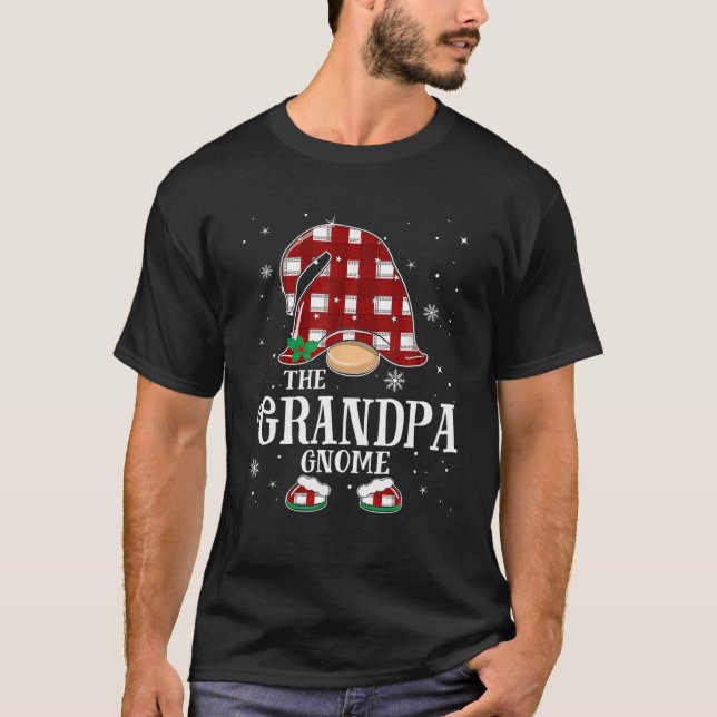The Grandpa Gnome - Matching Family Group Christma T-Shirt (Front)