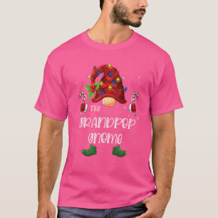The Grandpop Gnome Buffalo Plaid Christmas Tree Li T-Shirt