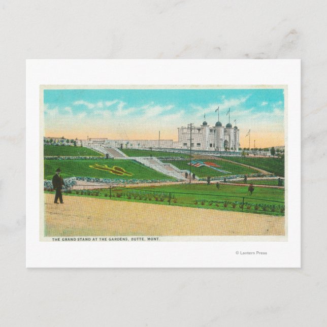 The Grandstand at the GardensButte, MT Postcard (Front)