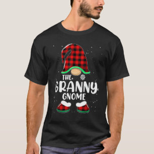 The Granny Gnome Red Buffalo Plaid Matching Family T-Shirt