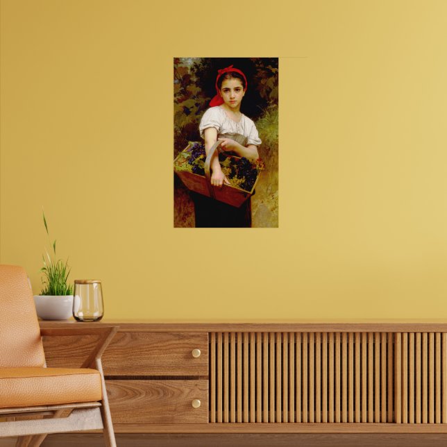The Grape Picker William-Adolphe Bouguereau 1875 Poster (Living Room 2)