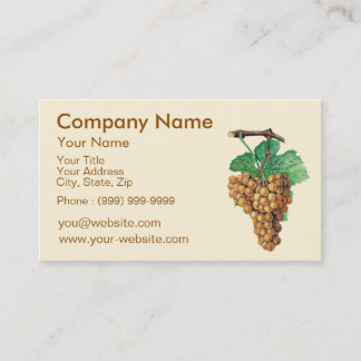 The grapes business card