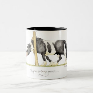 'The grass is always greener...' Mug. Two-Tone Coffee Mug