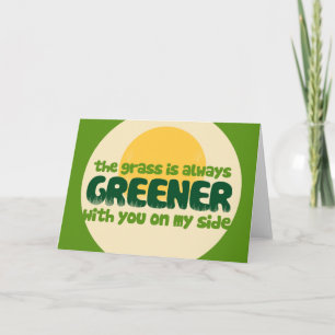 The grass is greener holiday card