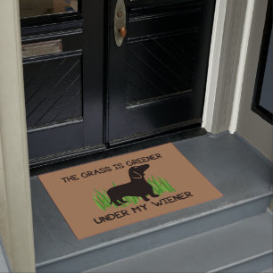 The Grass is Greener Under My Wiener Magnet Doormat