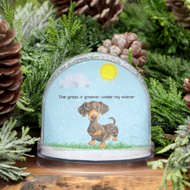 THE GRASS IS GREENER UNDER MY WIENER SNOWGLOBE (Winter)
