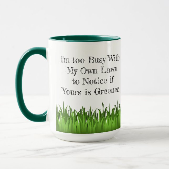 The Grass Isn't Greener Mug. Mug (Left)