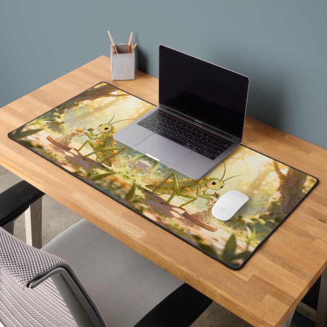 The Grasshopper and the Nectar Artwork.1 Desk Mat (Office 2)