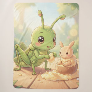 The Grasshopper and the Nectar Artwork.1 Sherpa Blanket