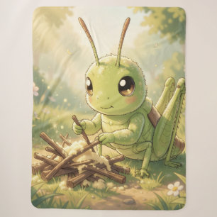 The Grasshopper and the Nectar Artwork Sherpa Blanket
