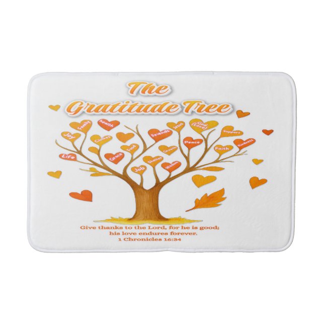'The Gratitude Tree' Bath Mat (Front)