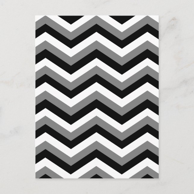 THE GRAY AREA (a zig zag design) ~ Postcard (Front)