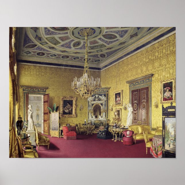 The Great Agate Hall in the Catherine Palace Poster (Front)