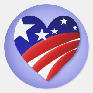 The Great American Heart  Stickers