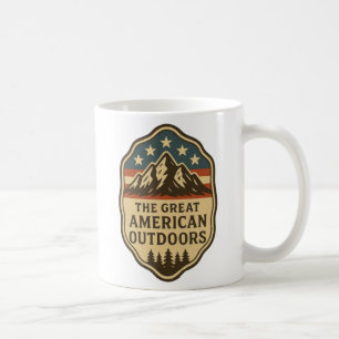 The Great American Outdoors Vintage Badge Coffee Mug