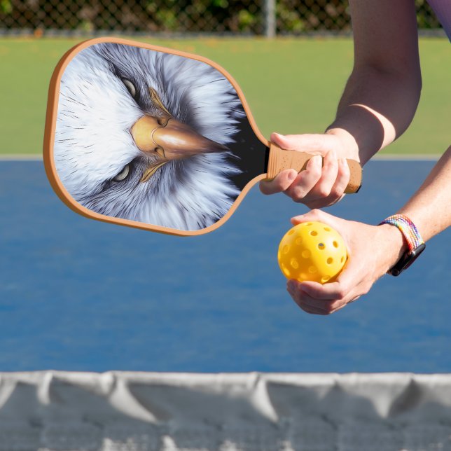 The Great Bald Eagle Stare Down  Pickleball Paddle (Insitu)