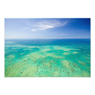 The Great Barrier Reef, aerial view of Green Photo Print