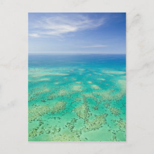 The Great Barrier Reef, aerial view of Green Postcard