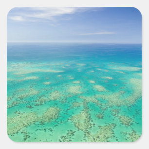 The Great Barrier Reef, aerial view of Green Square Sticker