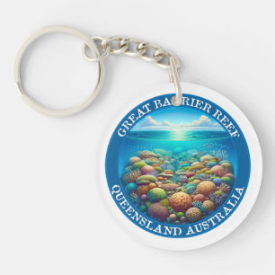 The Great Barrier Reef, Queensland, Australia Key Ring
