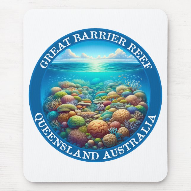 The Great Barrier Reef, Queensland, Australia Mouse Mat (Front)