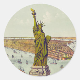 The Great Bartholdi Statue, Statue of Liberty Classic Round Sticker