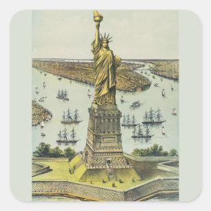 The Great Bartholdi Statue, Statue of Liberty Square Sticker