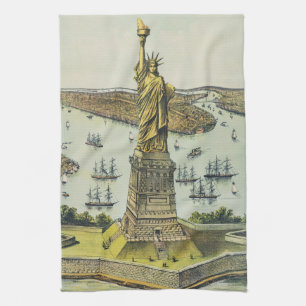 The Great Bartholdi Statue, Statue of Liberty Tea Towel