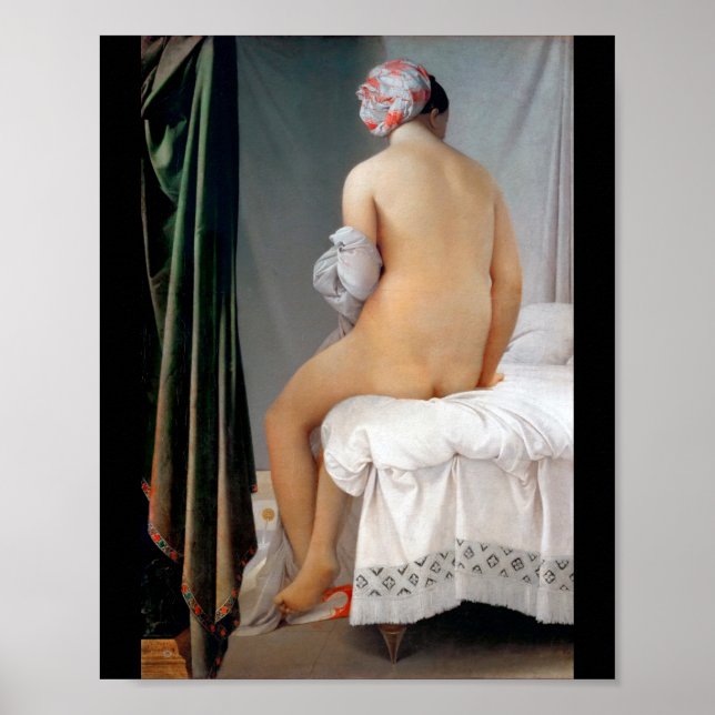 The Great Bather (Seated Woman), Dominique Ingres Poster (Front)