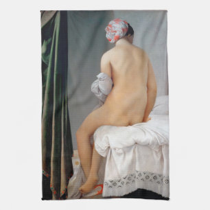 The Great Bather (Seated Woman), Dominique Ingres Tea Towel