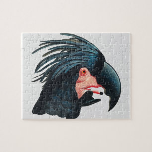 The Great Black Cockatoo by Francois Levaillant. Jigsaw Puzzle
