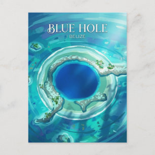 The Great Blue Hole Belise Postcard