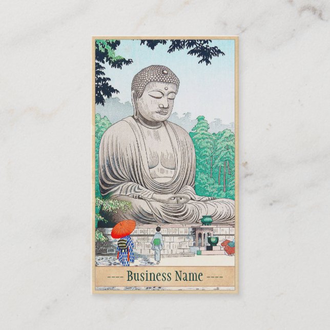 The Great Buddha at Kamakura FUJISHIMA TAKEJI Business Card (Front)
