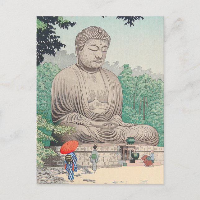 The Great Buddha at Kamakura FUJISHIMA TAKEJI Postcard (Front)