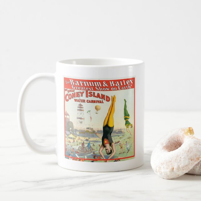 The Great Coney Island Water Carnival Coffee Mug (With Donut)