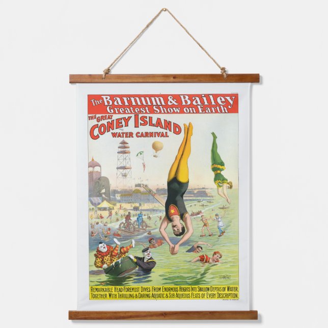 The Great Coney Island Water Carnival Hanging Tapestry (Front)