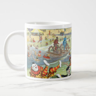 The Great Coney Island Water Carnival Large Coffee Mug