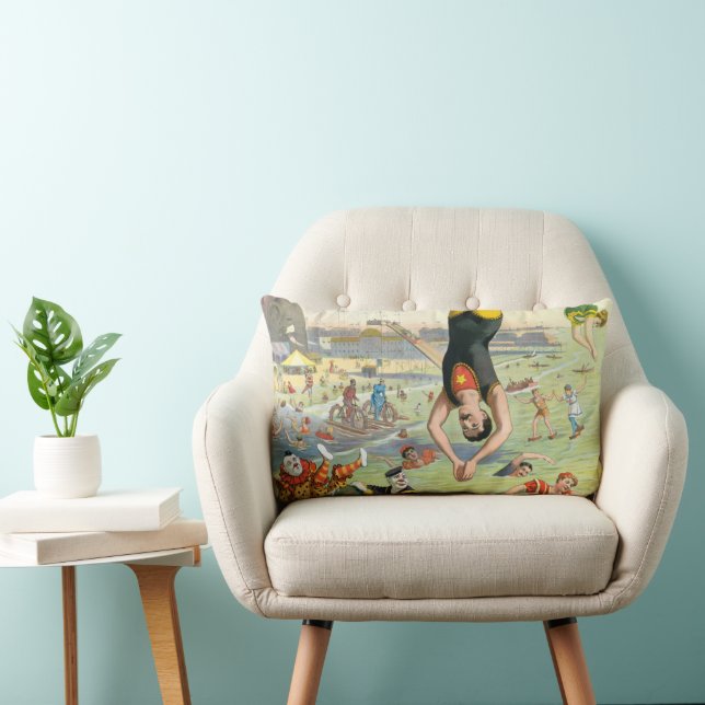 The Great Coney Island Water Carnival Lumbar Cushion (Chair)